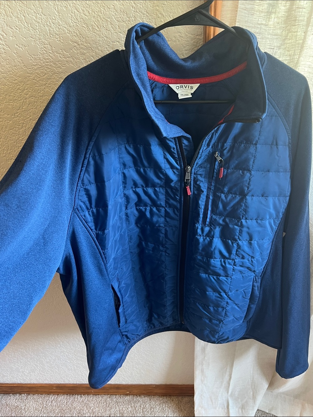 Orvis Navy Quilted Hybrid Puffer Jacket - Picture 1 of 3